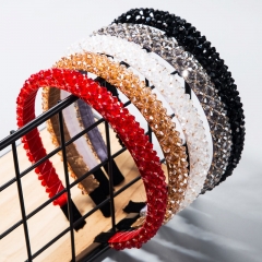 Korean Version Of The Fish Line Beads Fine Edge Fabric Hair Band Fashion Super Flash Encrusted Crystal Supplier