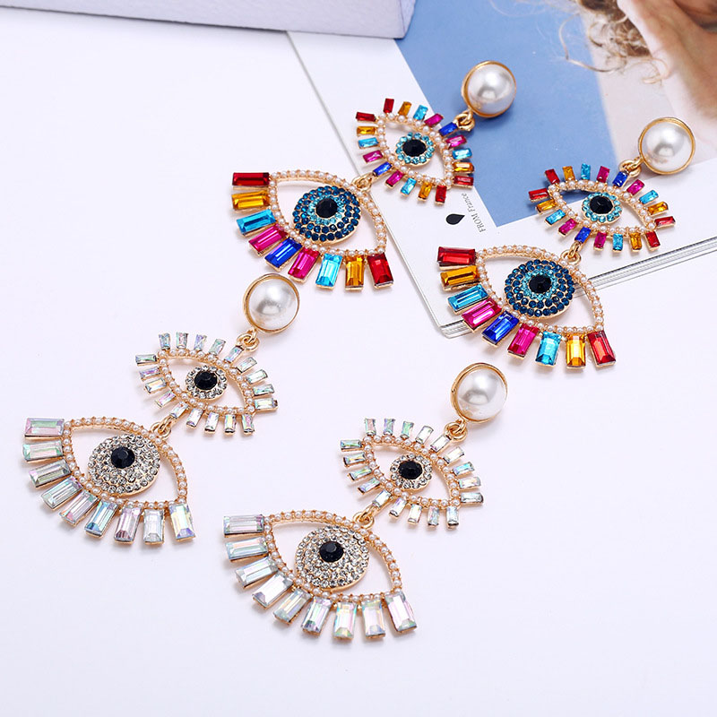 Devil's Eye Exaggerated Earrings  Long Personalized Eyes Earrings Supplier