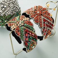 Hairband Vintage Baroque Heavy Rhinestone Hair Accessories Wide Side Exaggerated Fashion Supplier