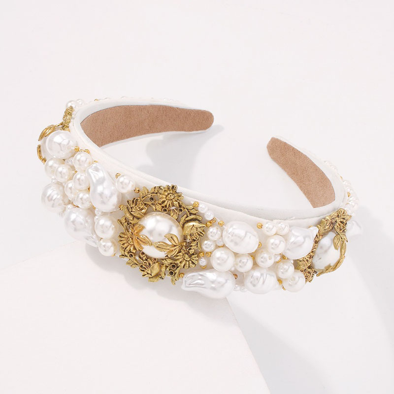 Geometric Headband Imitation Pearl Baroque Court Hair Accessory Manufacturer