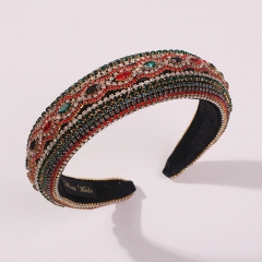 Wholesale Fashion Headband Personality Baroque Heavy Work Full Diamond Color Hair Vendors