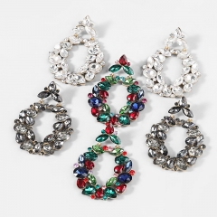 Fashion Color Diamond Alloy Diamond Garland Earrings Super Sparkling Manufacturer