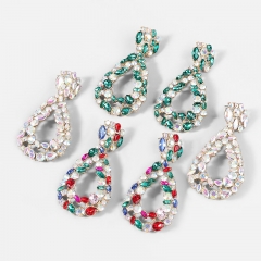 Color Diamond  Alloy Diamond Geometric Earrings Fashion Party Distributor