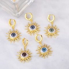 Earrings Oil Drip Gold Plated Evil Eye Demon Eye Earrings Earrings Earrings Buckle Distributor