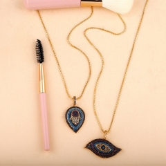 Micro-set Black Zirconia Eyes Palm Water Drops Pendant Trendy Jewelry Distributor