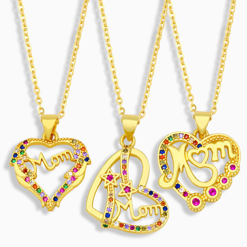 Wholesale Love English Necklace Fashion With Diamonds Mom Necklace