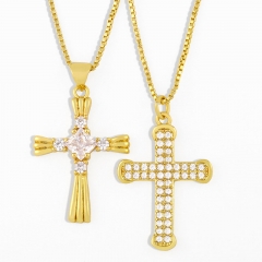 Wholesale Cross Necklace Jewelry With Diamond Clavicle Chain