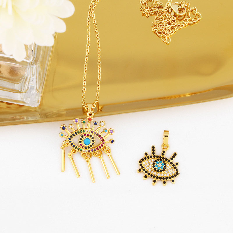 Tassel Eye Pendant With Diamond Devil's Eye Necklace Distributor