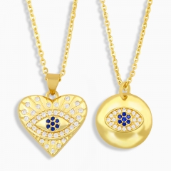 Fashion Versatile Necklace Micro-set Zirconia Geometric Love Pendant Distributor