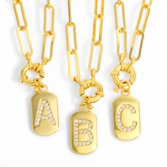 Wholesale Hip Hop Vintage Jumper Chain 26 Letters Necklace Autumn And Winter  Personality Pendant