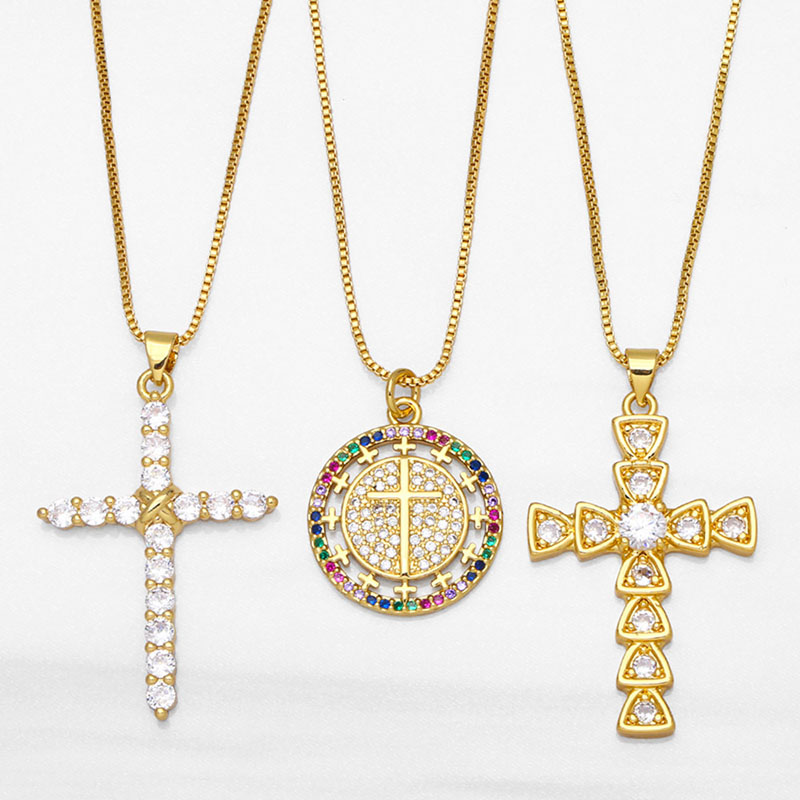 Crucifix Europe And The United States Fashion Retro Zirconia Pendant Clavicle Chain Supplier