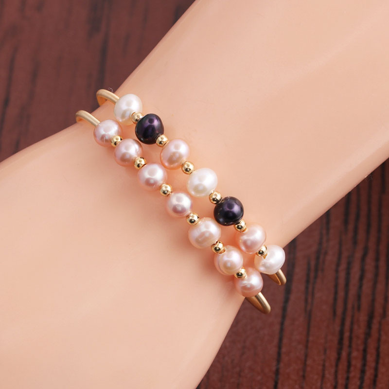 Bracelets Women Pearl Braided Bracelet Opening Adjustable Supplier