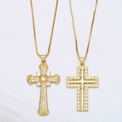 Crucifix Pendant Necklace Female Sweater Chain Collarbone Chain Supplier