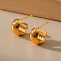 Copper Plated 18k Real Gold C-shaped Fashion Earrings Manufacturer