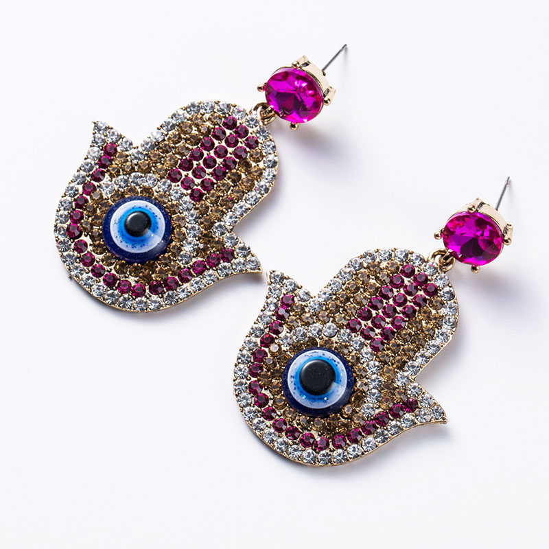 Exaggerated Acrylic With Diamond Eyes Earrings Alternative Bohemian Supplier