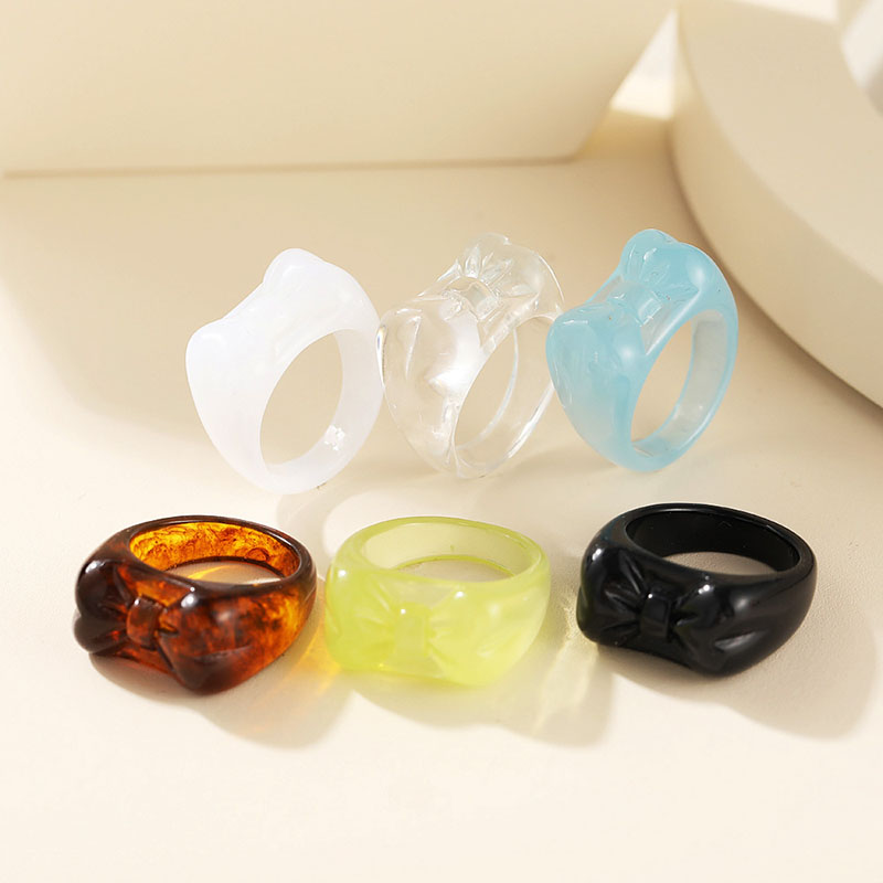 Creative Personality Design Butterfly Jelly Color Resin Ring Manufacturer