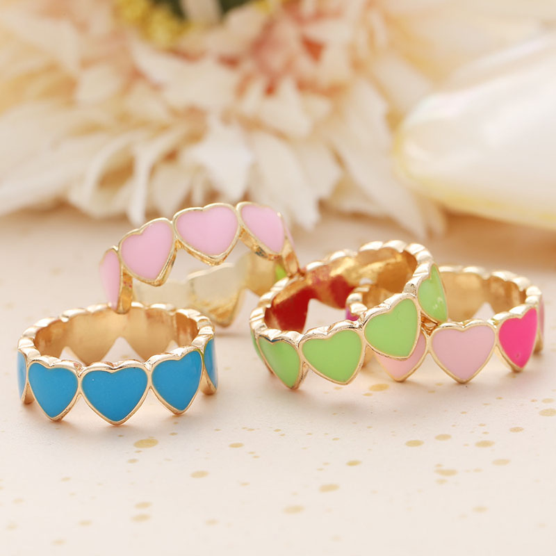 Candy Color Love Drip Oil Personality Simple Ring Female Manufacturer