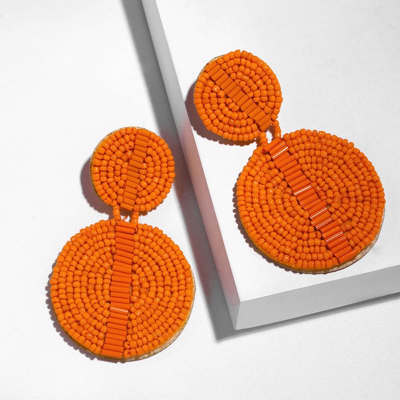 Cross Jewelry Hand-woven Rice Bead Earrings Fashion Geometry Supplier