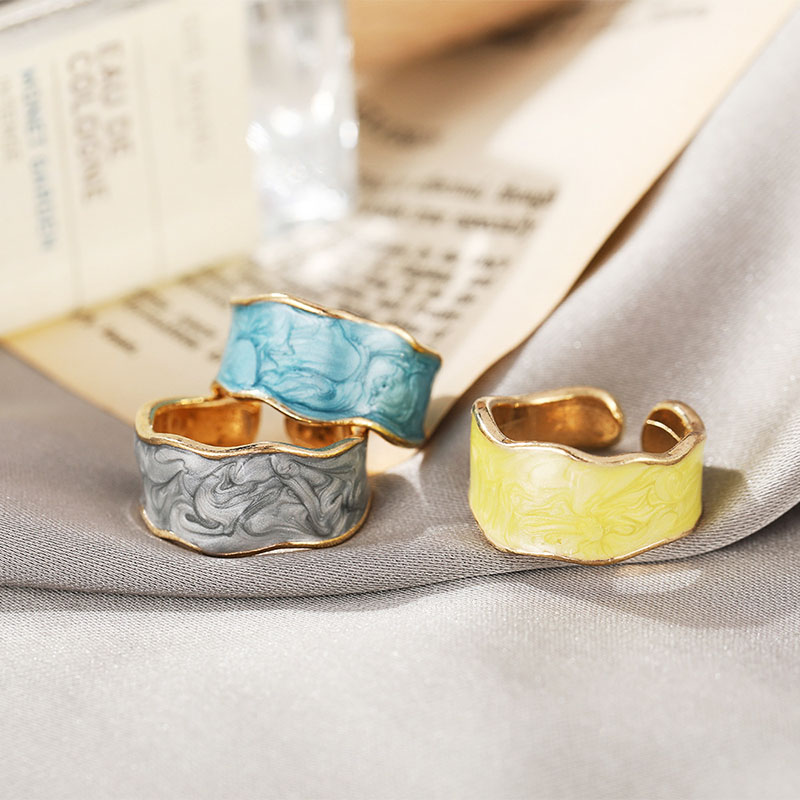 Enamel Drip Glaze Simple Open Ring Supplier