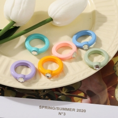 Jelly Color Diamond Ring Fashion Diy Resin Vintage Ring Supplier