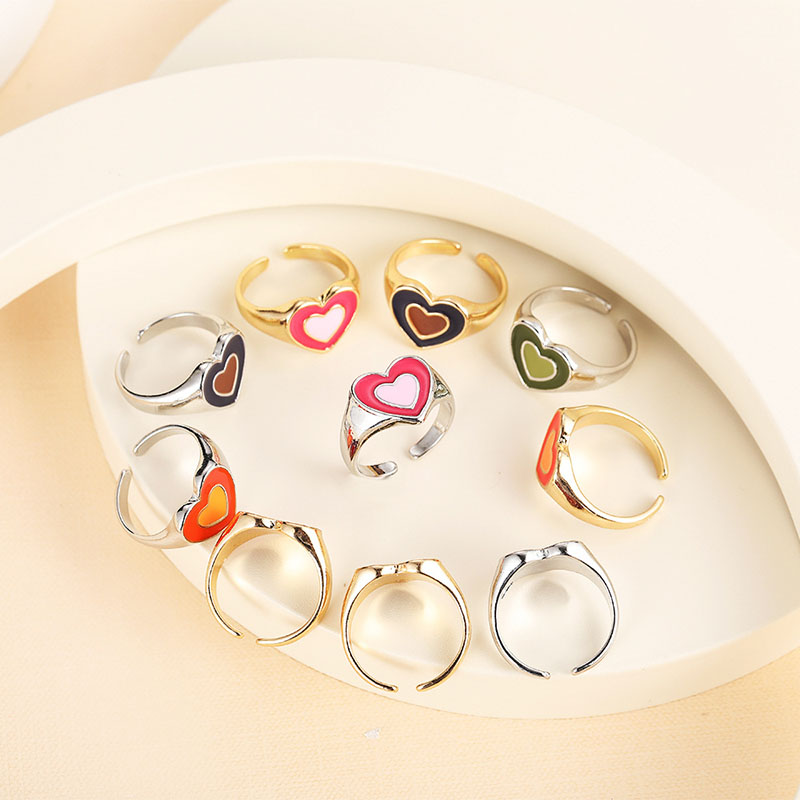 Love Drip Oil Sweet Green  Alloy Ring Manufacturer