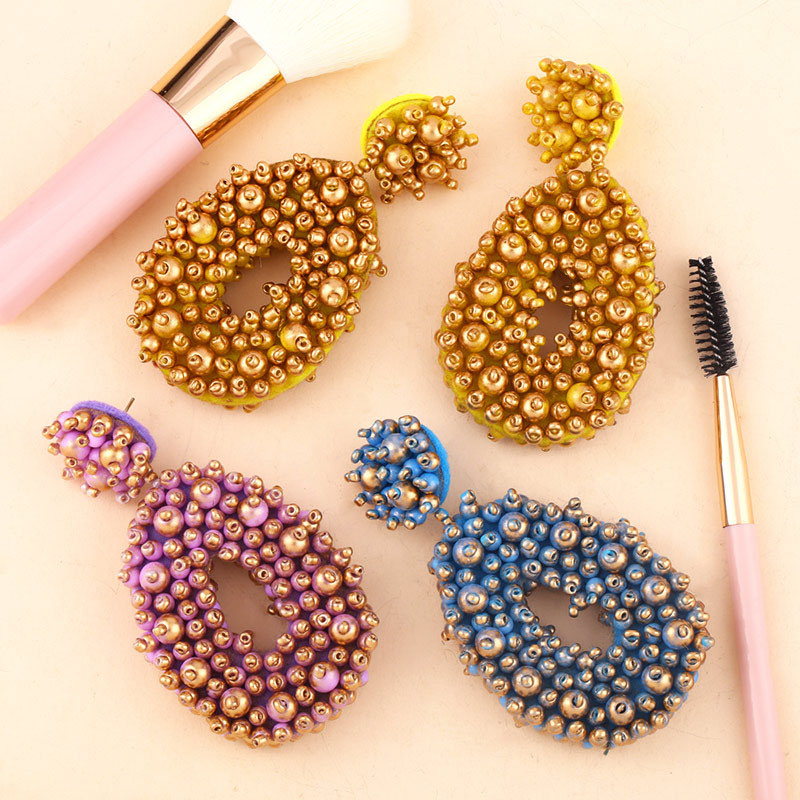 Rice Bead Earrings Personality Drops Rice Bead Earrings Supplier