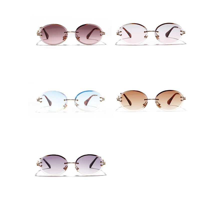 Diamond Cut Vintage Oval Sunglasses Rim Manufacturer