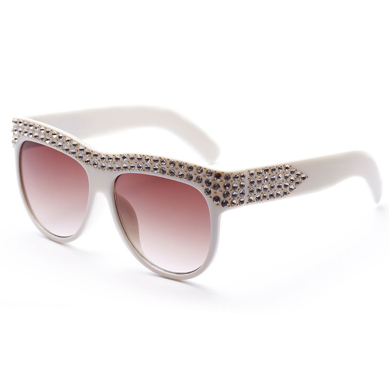 Large Box Sunglasses With Diamonds Europe And The United States Sunglasses Manufacturer