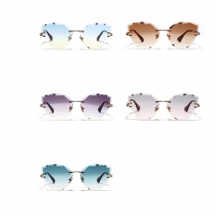 Rimless Sunglasses Metal Cat Eye Retro Sunglasses Manufacturer