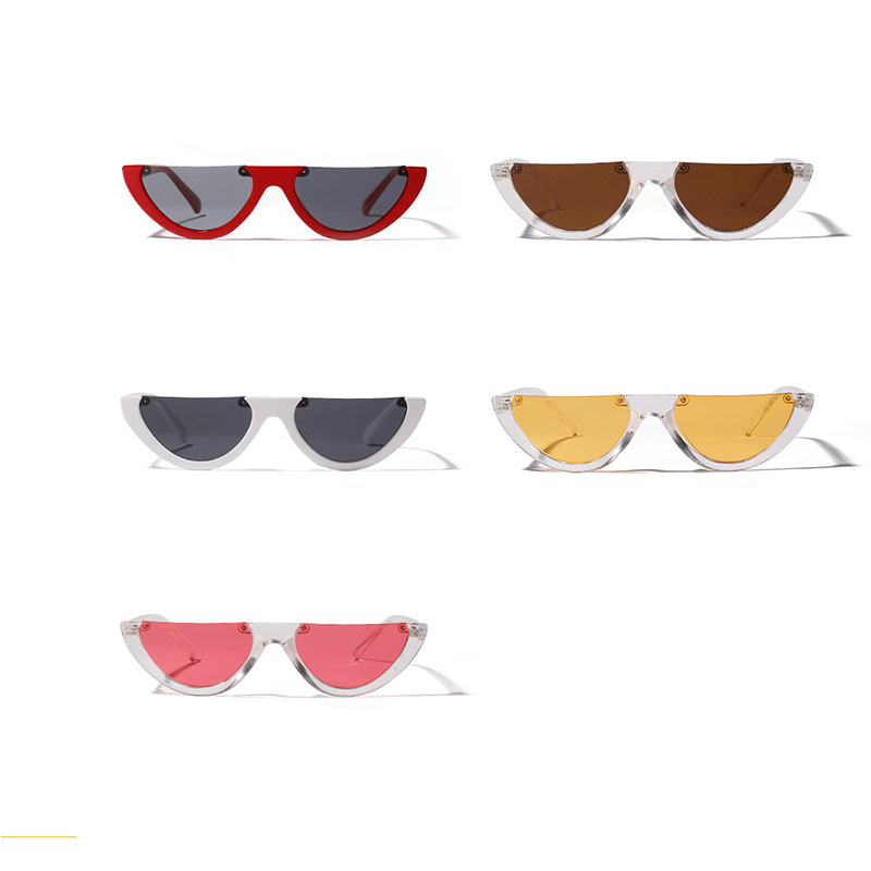 Wholesale Half-frame Colored Sunglasses Europe And The United States Popular Cat-eye Sunglasses Vendors