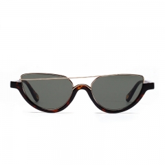 Wholesale Toad Mirror Popular Half-frame Half Metal Leopard Sunglasses Vendors