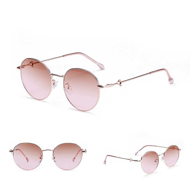 Wholesale Peach Heart Metal Frame Small Frame Sunglasses Retro  Sunglasses Vendors