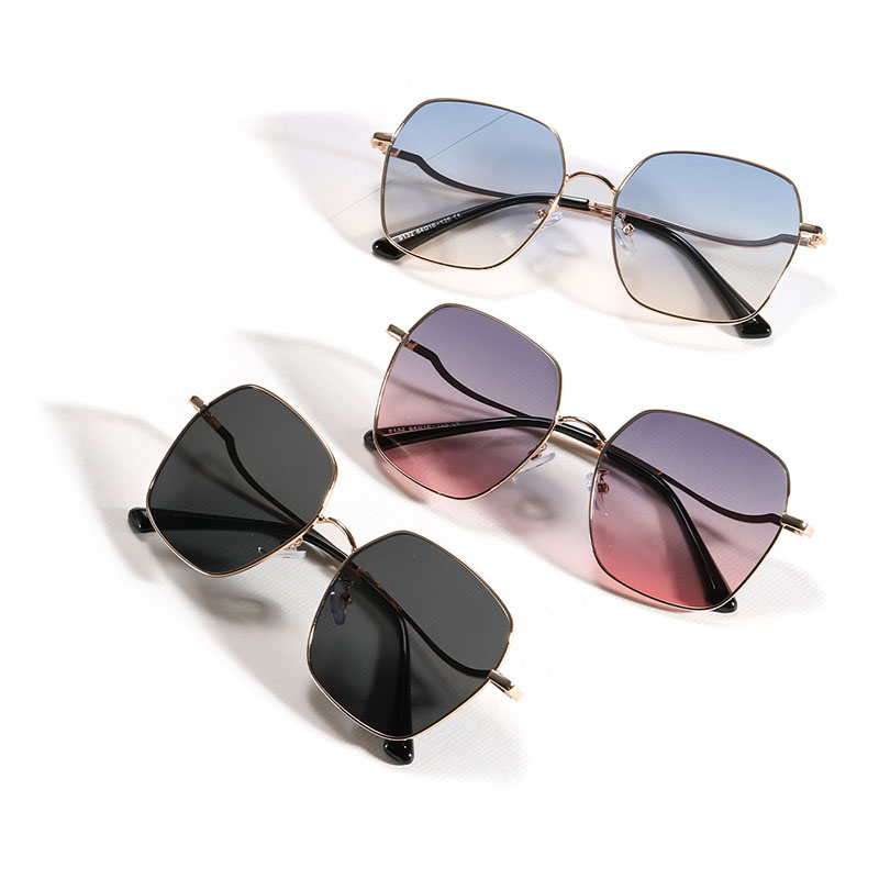 Metal Big Box Color Piece Sunglasses Trend Irregular Sunglasses Distributor