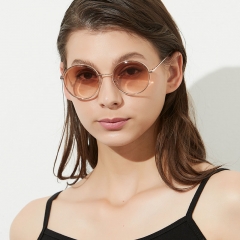 Wholesale Metal Retro Round Sunglasses  Colored Lenses Sunglasses  Glasses Vendors