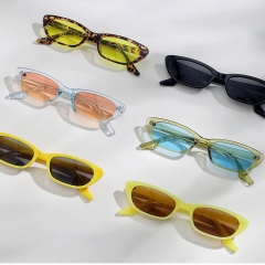 Small Frame Oval Sunglasses Ocean Piece Gradient Sunglasses Macaroon Color Distributor