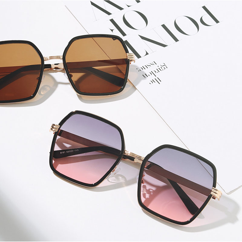 Metal Frame Polygonal Colorful Thin Sunglasses Manufacturer