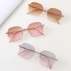 Polygonal Gradient Metal Frame Models Beach Sunglasses Sunglasses Manufacturer