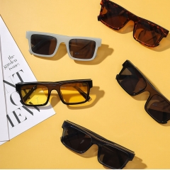 Trendy Large Frame Square Multicolor Gradient Large Face Models Sunglasses Distributor