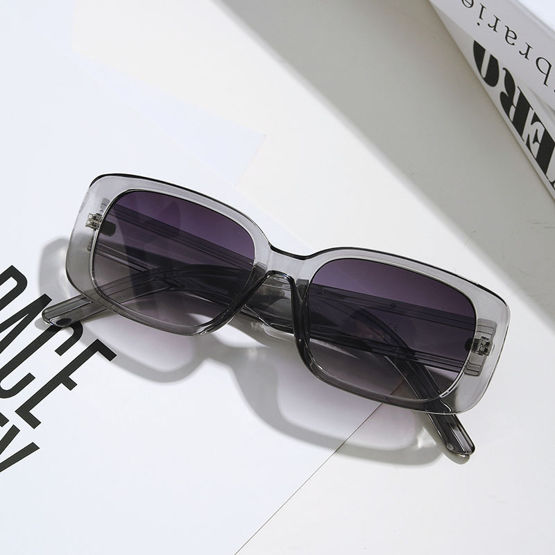 Square Retro Jelly Transparent Large Face Sunglasses Large Box Sunglasses Distributor