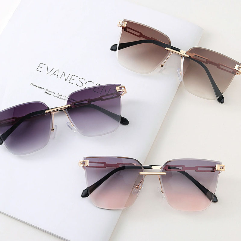 Metal Rimless Frame Fashion Physical Shooting Marine Piece Sunglasses Sunglasses Manufacturer