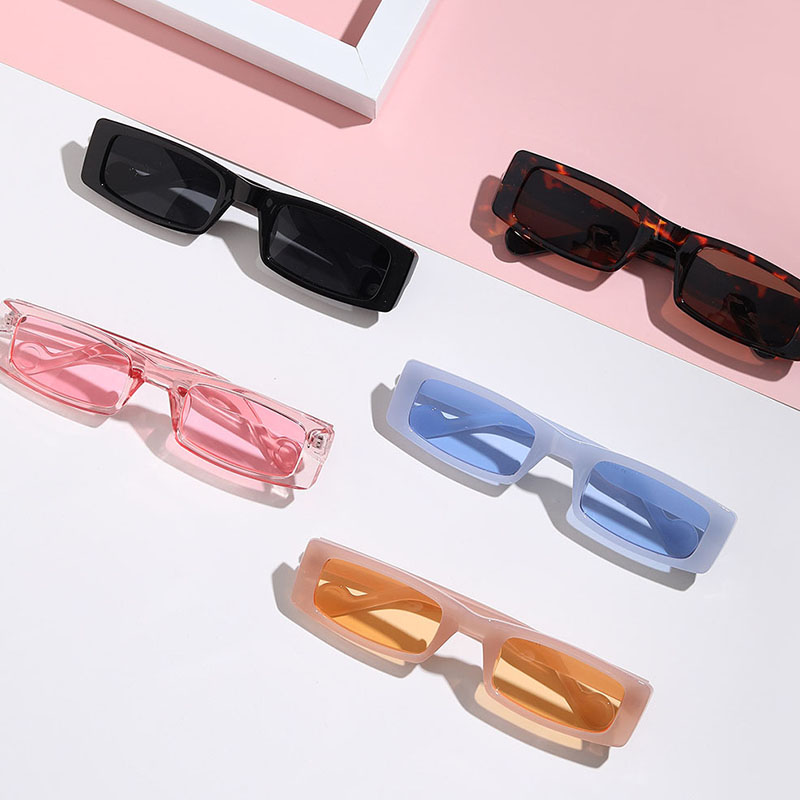 Square Small Frame Jelly Color Summer Sunglasses Retro Fashion Sunglasses Distributor