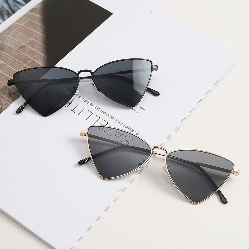 Butterfly Models Triangle Metal Small Frame All Black Sunglasses Sunglasses Manufacturer