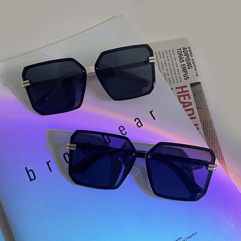 Large Frame Square Metal Accessories Rivets Trend Sunglasses Manufacturer