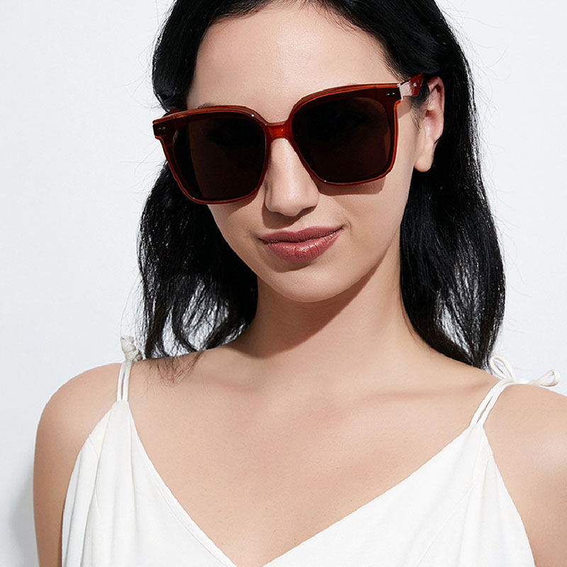 Retro  Square Large Frame Gradient Thin Sunglasses Manufacturer