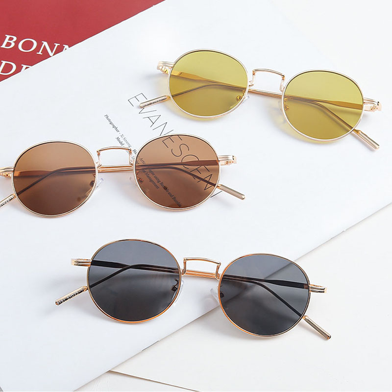 Round Small Frame Retro Autumn Metal Frame Sunglasses Manufacturer