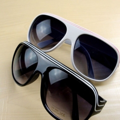 Double Stripes Retro Large-frame Sunglasses Manufacturer