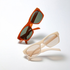 Square Small Frame Cream Color Retro  Trend Sunglasses Manufacturer