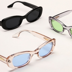 Square Oval Wind Flight Retro Light Color Small Sunglasses Manufacturer