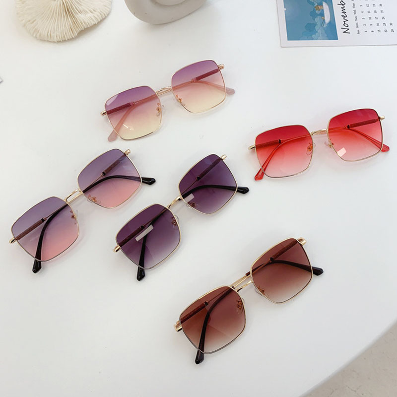 Pink Transparent Glasses Sunglasses Large Face Anti-uv Distributor