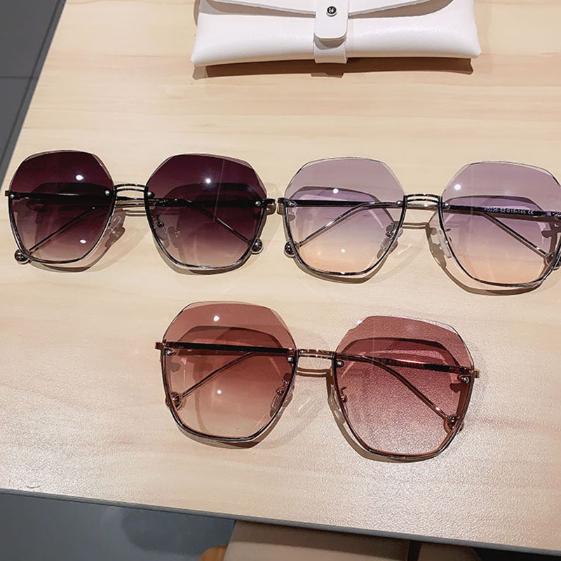 Frameless Cut Edge Sunglasses Tide Temperament Sunglasses Fashion Glasses Anti-uv Distributor